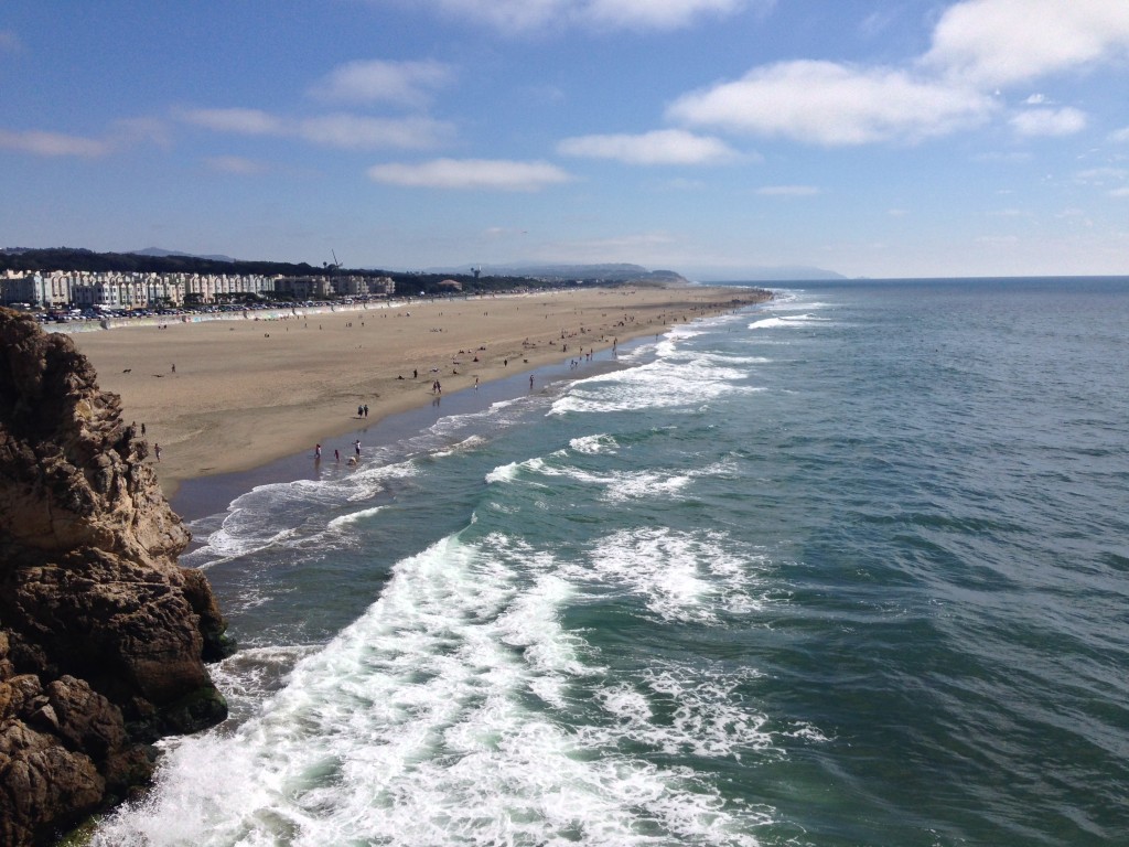 A view of Ocean Beach, taken from the Cliff House on the northern end. Photo by Martin Totland.