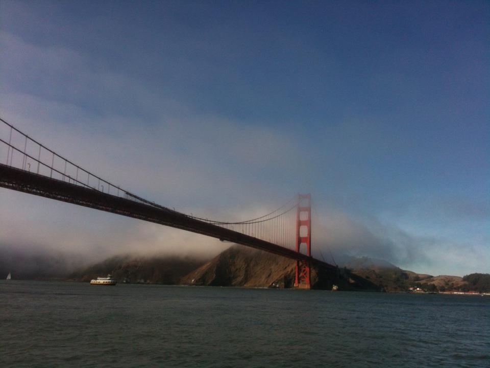 The fog rolls in with a vengeance at the Golden Gate Bridge. Photo by Sasha Lekach