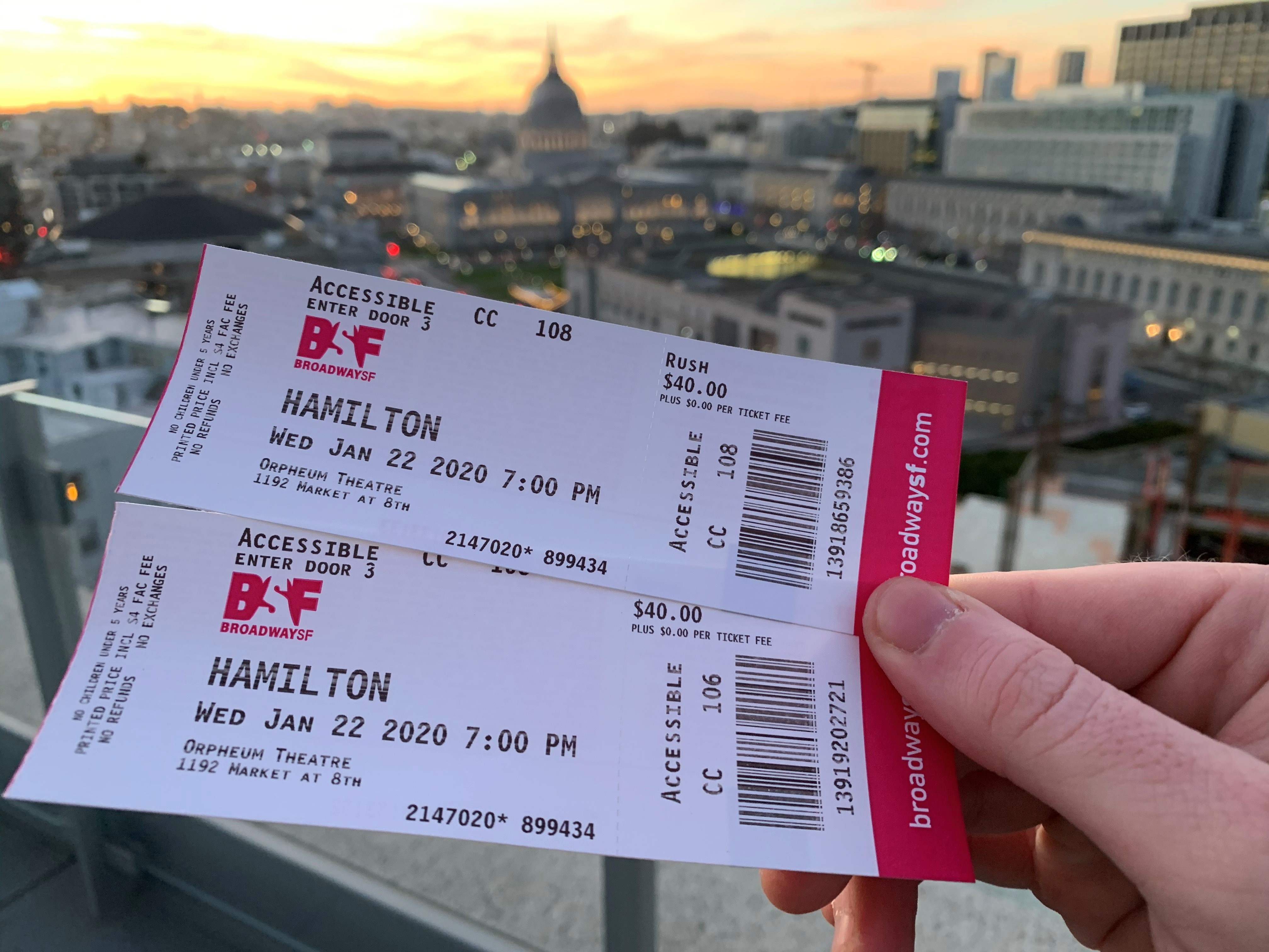 Hamilton broadway rush tickets outlet
